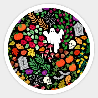 Fall Halloween pattern Sticker